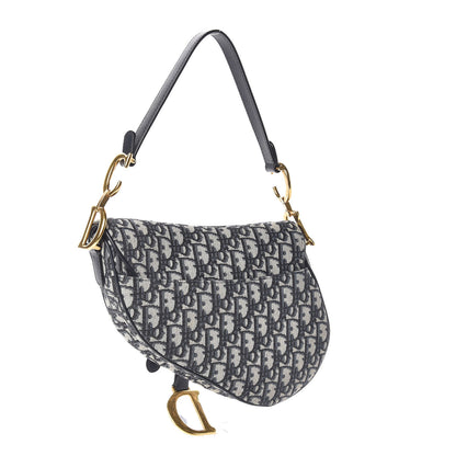 Christian Dior Oblique Saddle Bag Blue 3 of 11