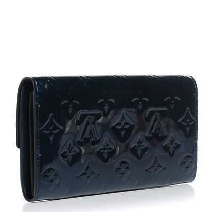 Louis Vuitton Vernis Sarah Wallet Blue Nuit 3 of 8