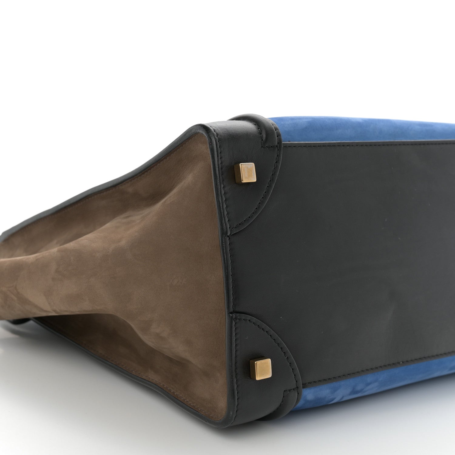 Celine Grained Calfskin Nubuck Mini Tri-Color Luggage Royal Blue 8 of 9