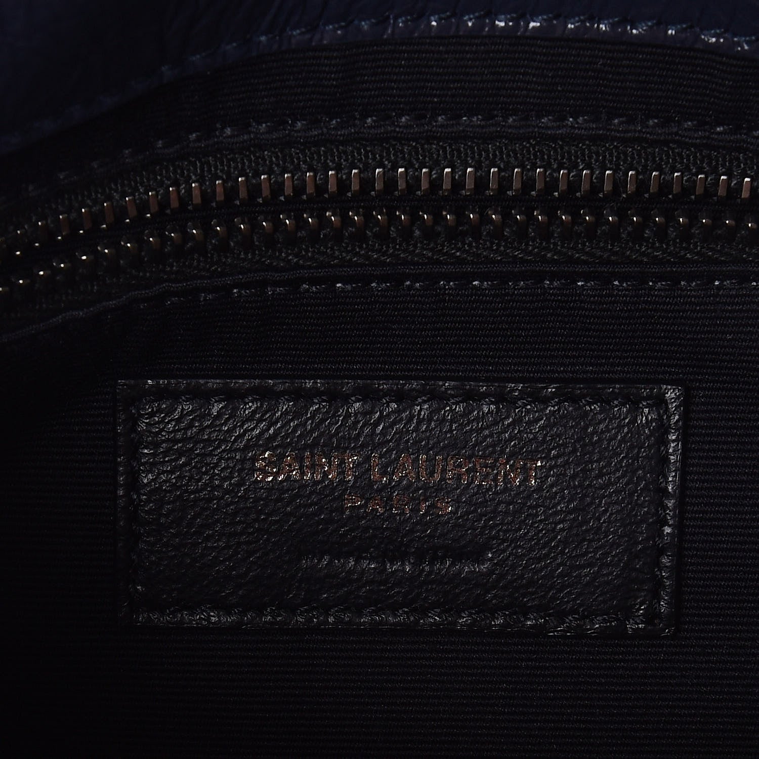 Saint Laurent Crinkled Calfskin Matelasse Monogram Niki Chain Wallet Deep Marine 7 of 10