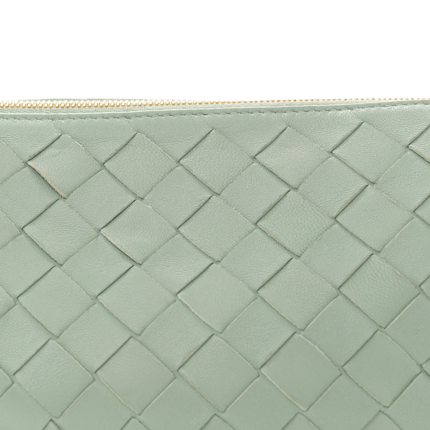 Nappa Intrecciato Half Moon Pouch On Strap Sauge