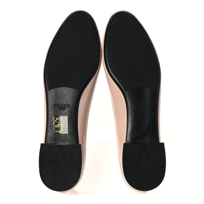 Prada Patent Triangle Ballerina Flats 37.5 Cipria 7 of 11
