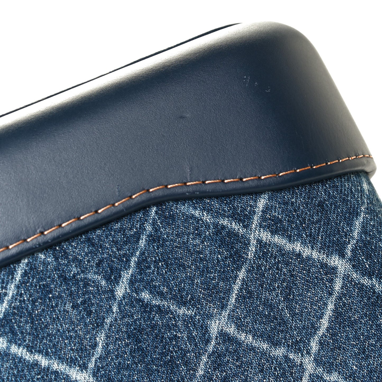 Denim Calfskin Quilted Small Gabrielle Clutch With Chain Blue