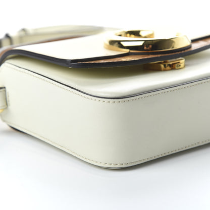 Chloe Calfskin Crocodile Embossed Mini C Double Carry Blondie Beige Autumnal Brown 6 of 10
