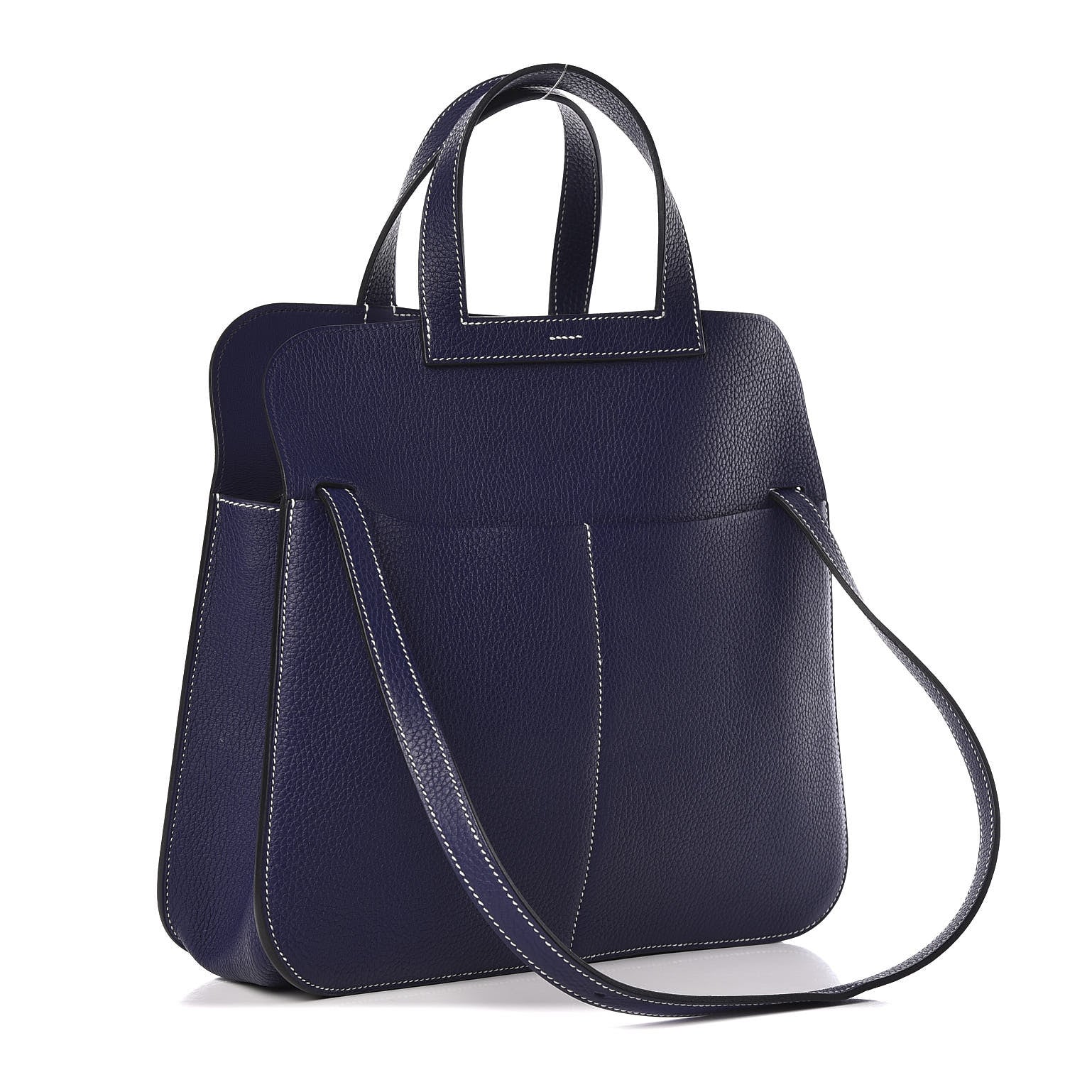 Hermes Taurillon Clemence Halzan 31 GM Bleu Encre 5 of 10