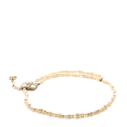 Chanel Pearl Crystal Gripoix CC Belt Gold White 2 of 4