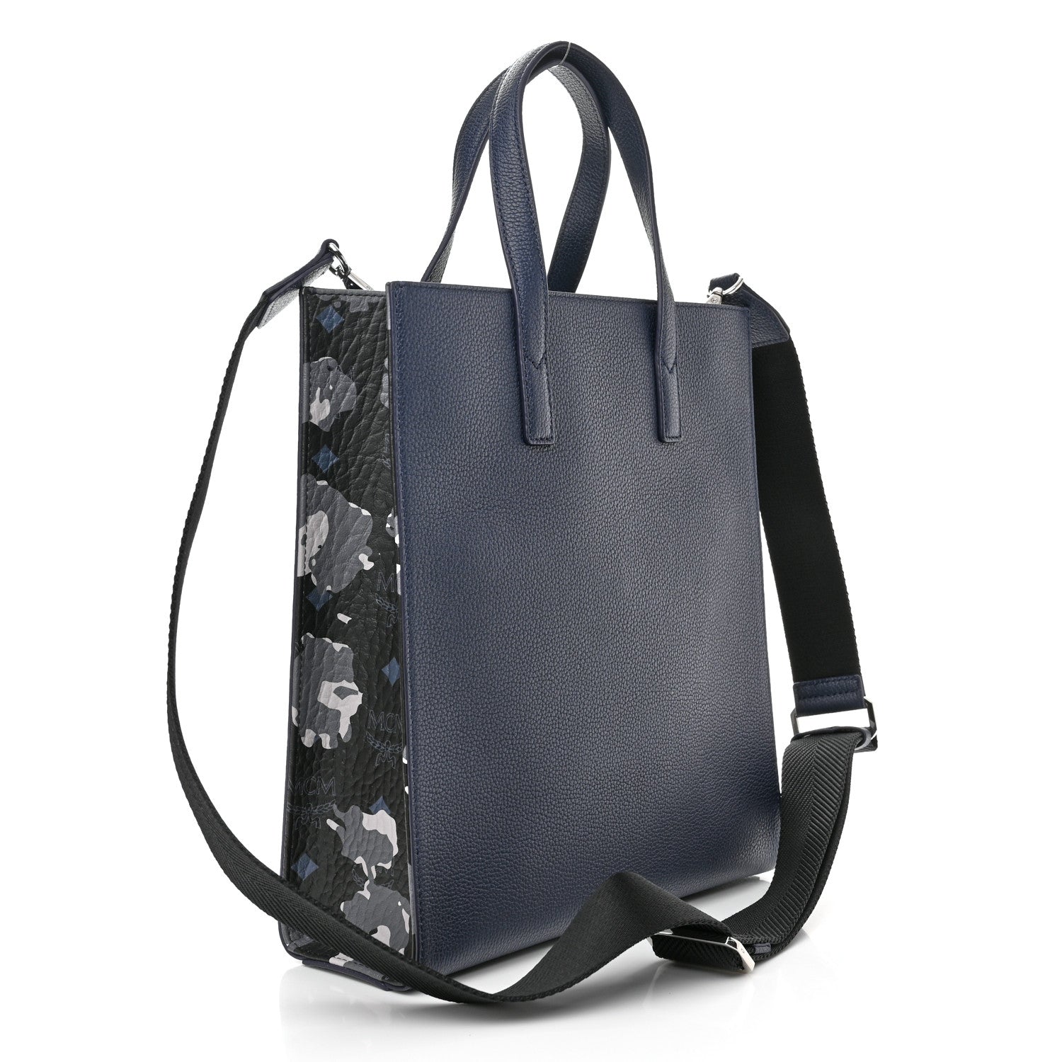 MCM Calfskin Small Portuna Tote Black 3 of 9