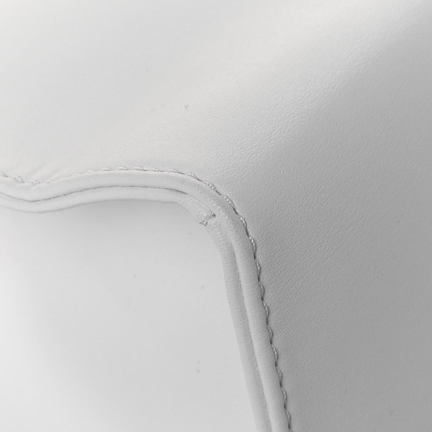 Vegan Leather Small Shopping Bag White
