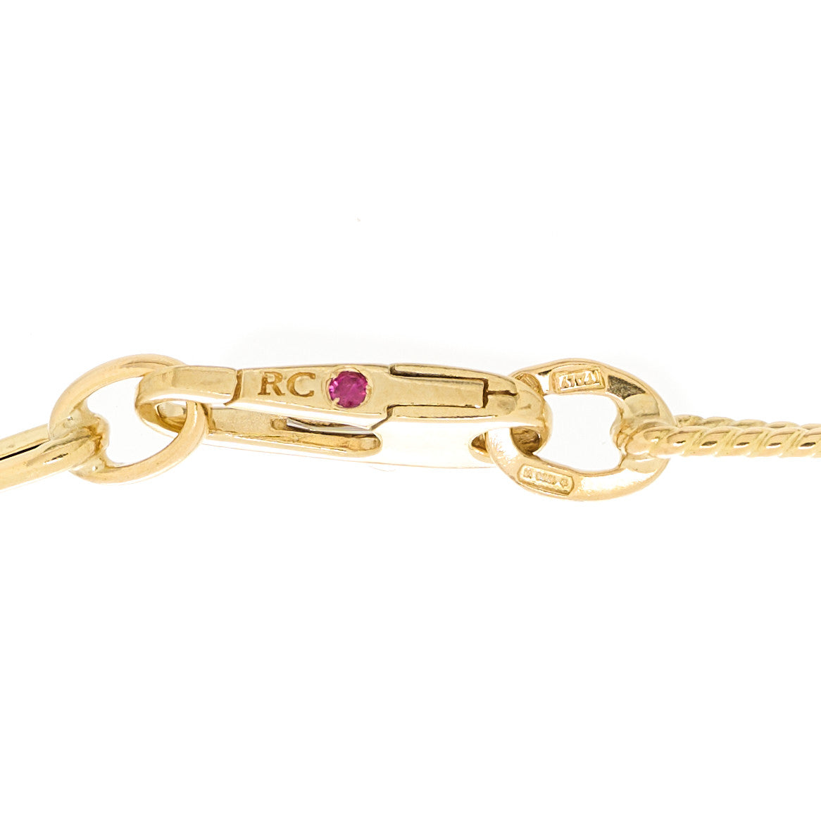 Roberto Coin 18K Yellow Gold Roped Paper Clip Link Bracelet 3 of 3
