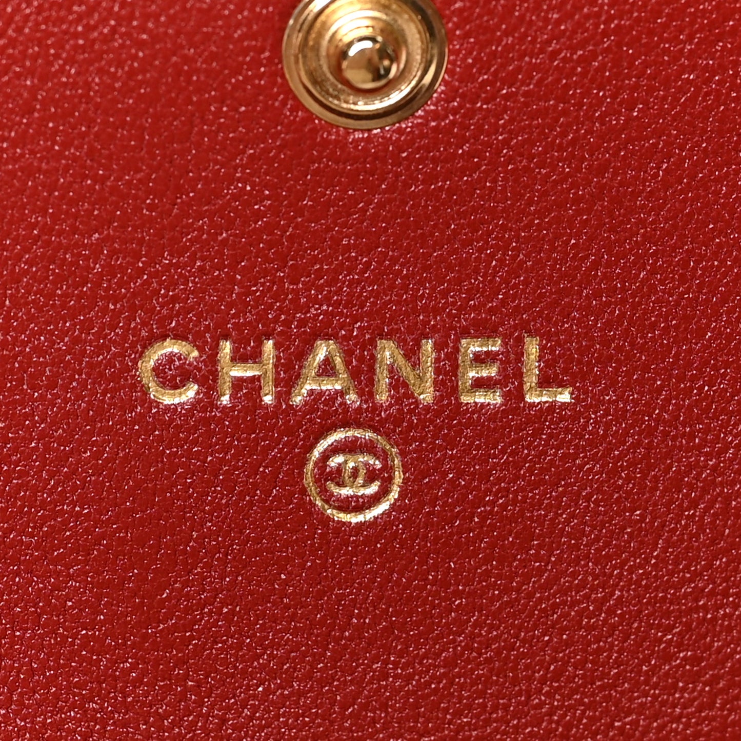 Lambskin Quilted Medium 19 Flap Wallet Burgundy
