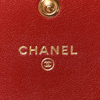 Chanel Lambskin Quilted Medium 19 Flap Wallet Burgundy 6 of 8