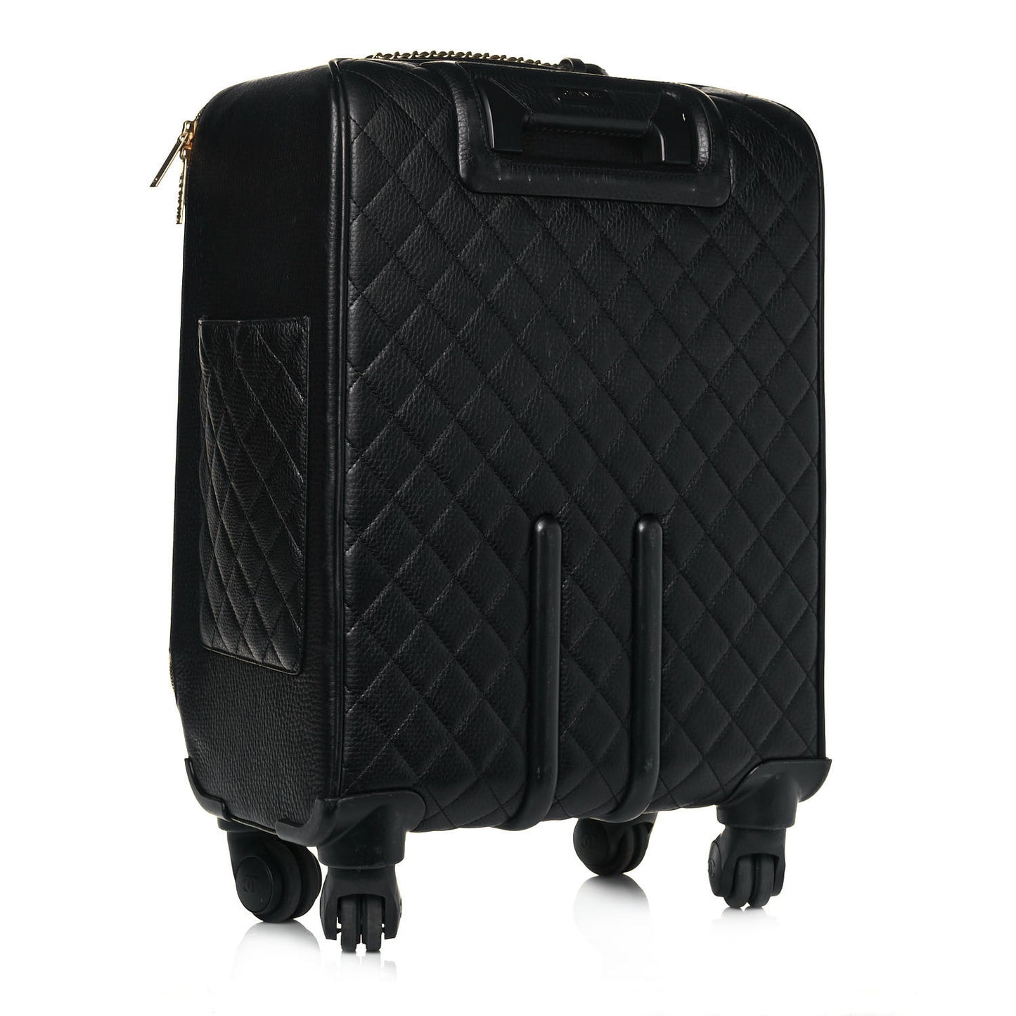 Calfskin Quilted Coco Case Trolley Black