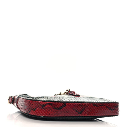 Gucci Snakeskin Web Small Jackie 1961 Hobo Green 4 of 11