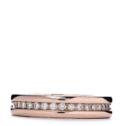 Bulgari 18K Rose Gold Diamond B.Zero1 Band Pave Ring 50 5.25 3 of 8