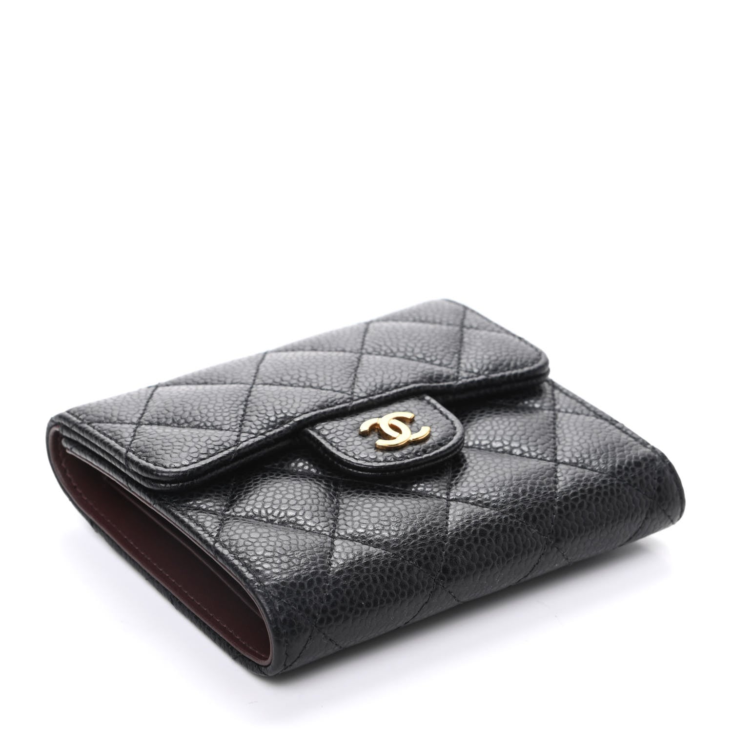 Chanel Caviar Quilted Compact Flap Wallet Black 4 of 12