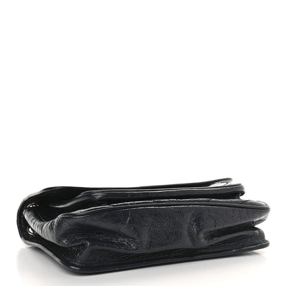 Saint Laurent Crinkled Calfskin Matelasse Monogram Medium Niki Chain Satchel Deep Marine 4 of 9