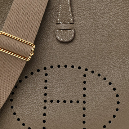Hermes Taurillon Clemence Evelyne III PM Etoupe 8 of 12