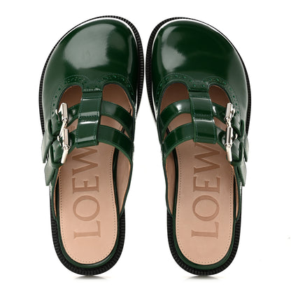 Loewe Calfskin Campo Mary Jane Mule 36 Green 2 of 9