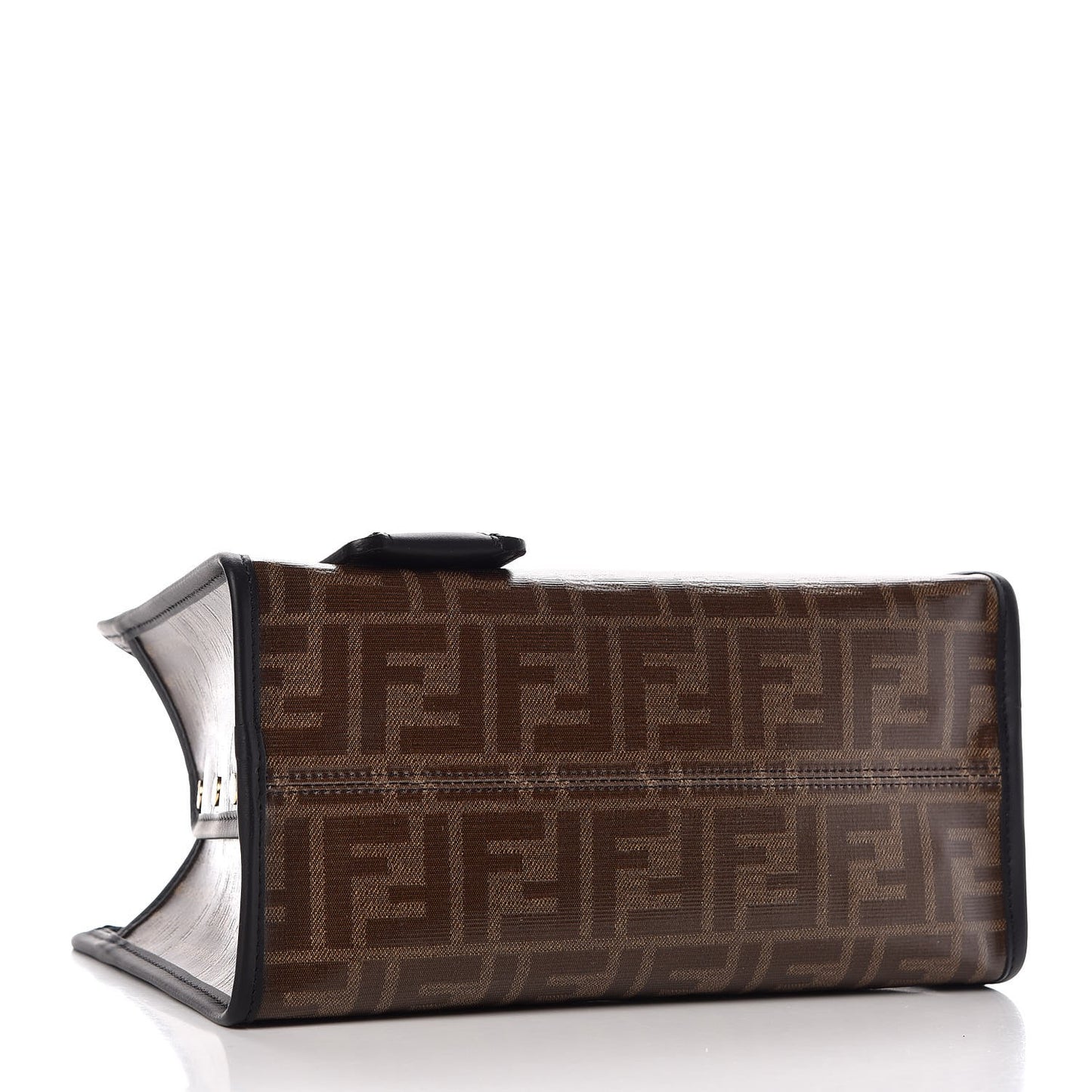 Glazed Fabric Vitello Century FF 1974 Stamp Patch Mini Peekaboo Defender Cover Mogano Panna Black