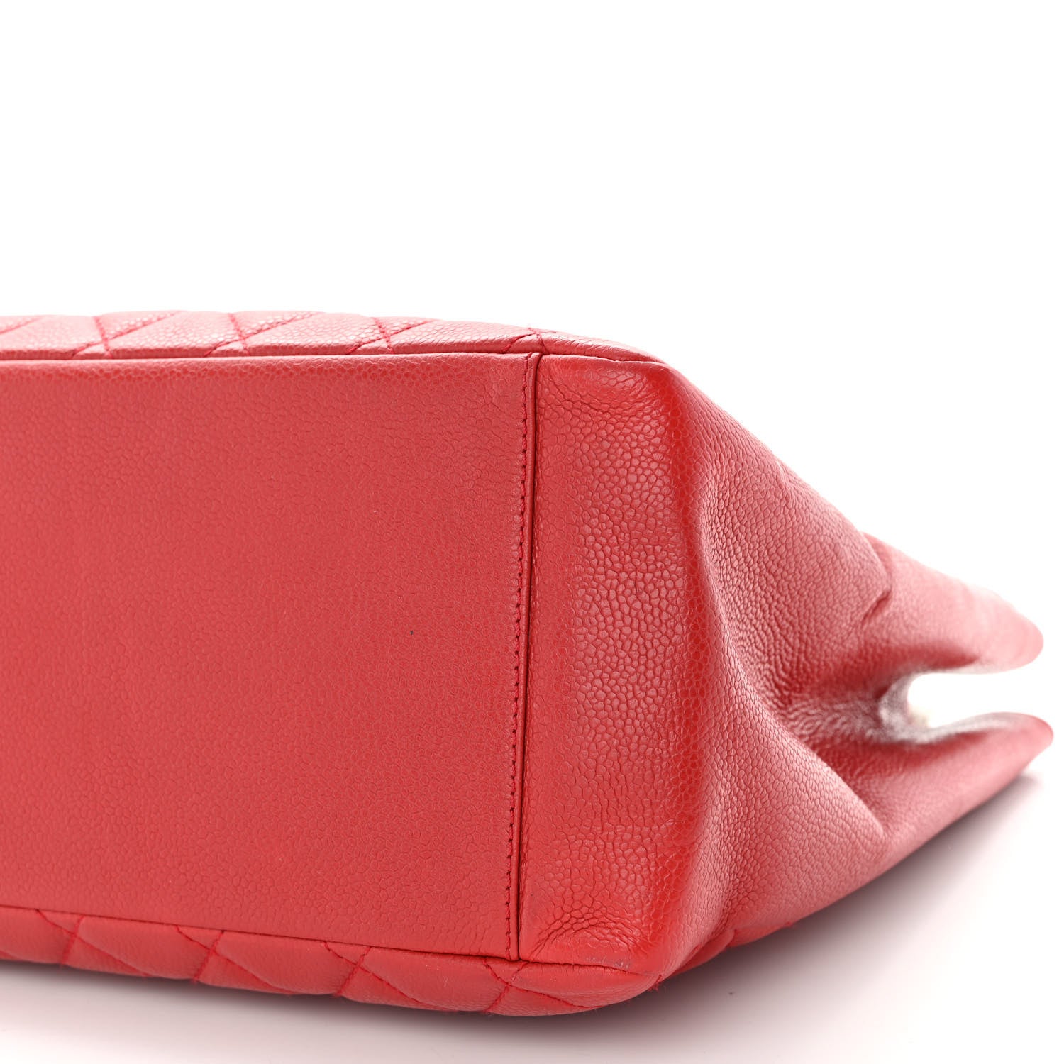 Chanel Caviar Quilted Grand Shopping Tote GST Red 10 of 10