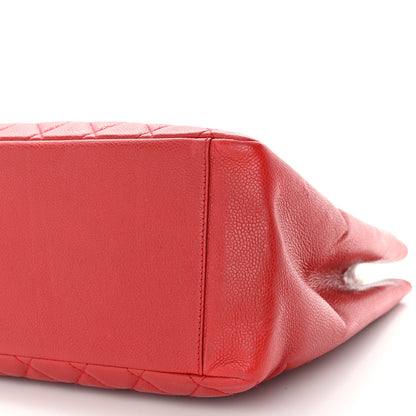 Chanel Caviar Quilted Grand Shopping Tote GST Red 10 of 10
