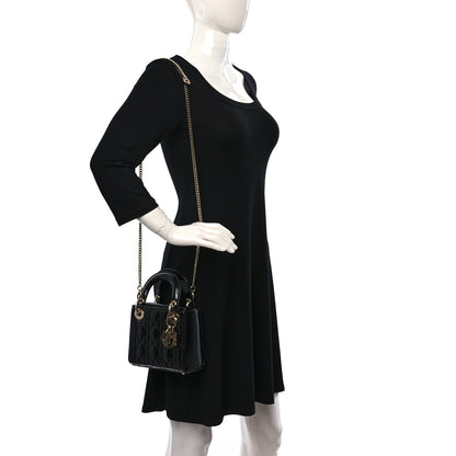 Christian Dior Patent Cannage Mini Lady Dior Black 2 of 9