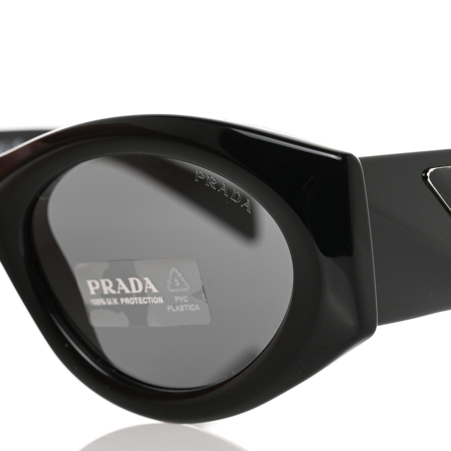Acetate Oval Symbole Sunglasses SPR 20Z Black