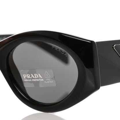 Prada Acetate Oval Symbole Sunglasses SPR 20Z Black 7 of 8