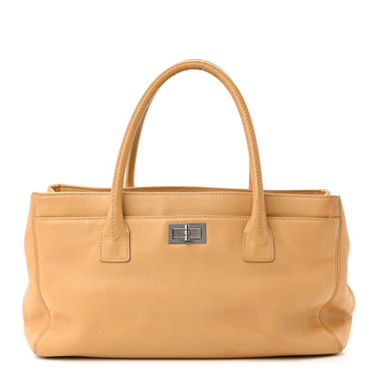 Chanel Calfskin Mademoiselle Lock Cerf Shopper Tote Beige 1 of 11