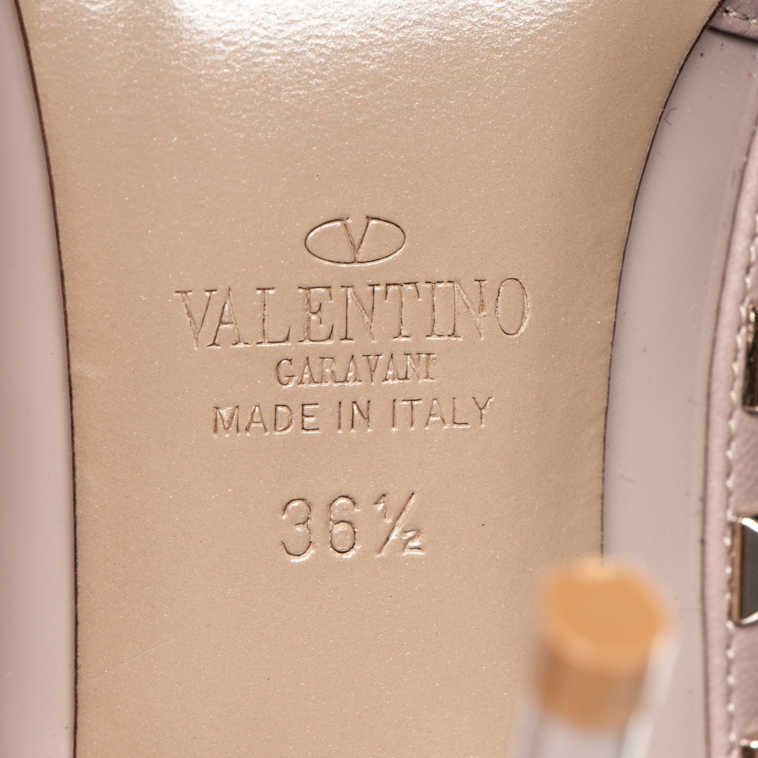 Valentino Garavani Patent Nappa Rockstud Ankle Strap 100mm Pumps 36.5 Poudre 6 of 7