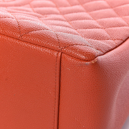 Chanel Caviar Quilted Grand Shopping Tote GST Orange 10 of 18