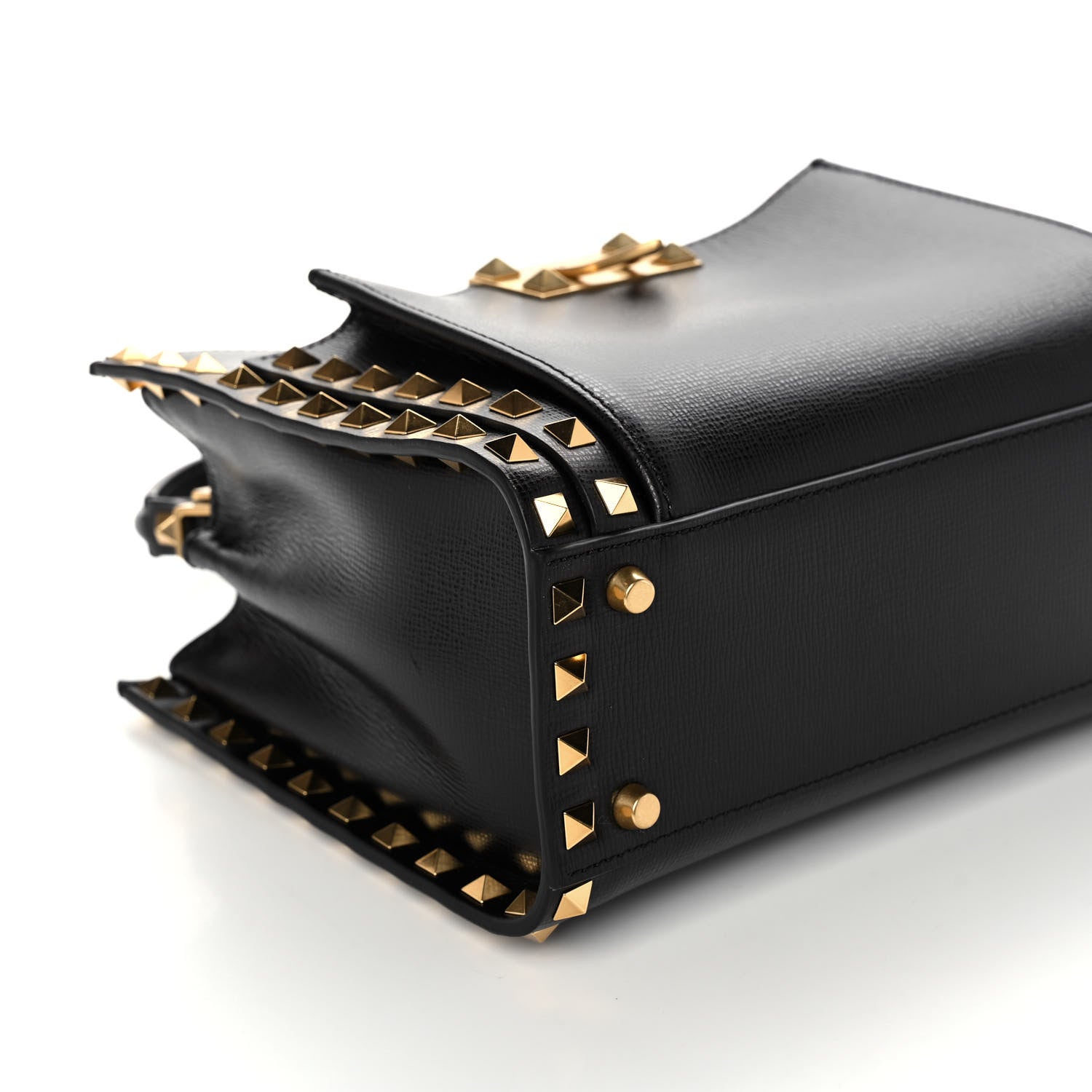 Valentino Garavani Vitello Small Rockstud Alcove Top-Handle Bag Black 9 of 12