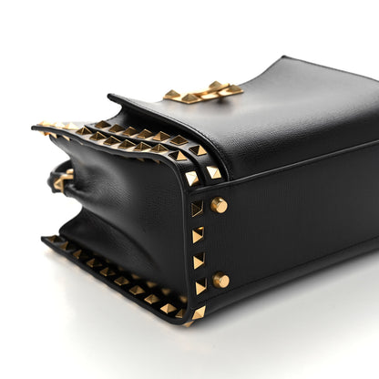 Valentino Garavani Vitello Small Rockstud Alcove Top-Handle Bag Black 9 of 12