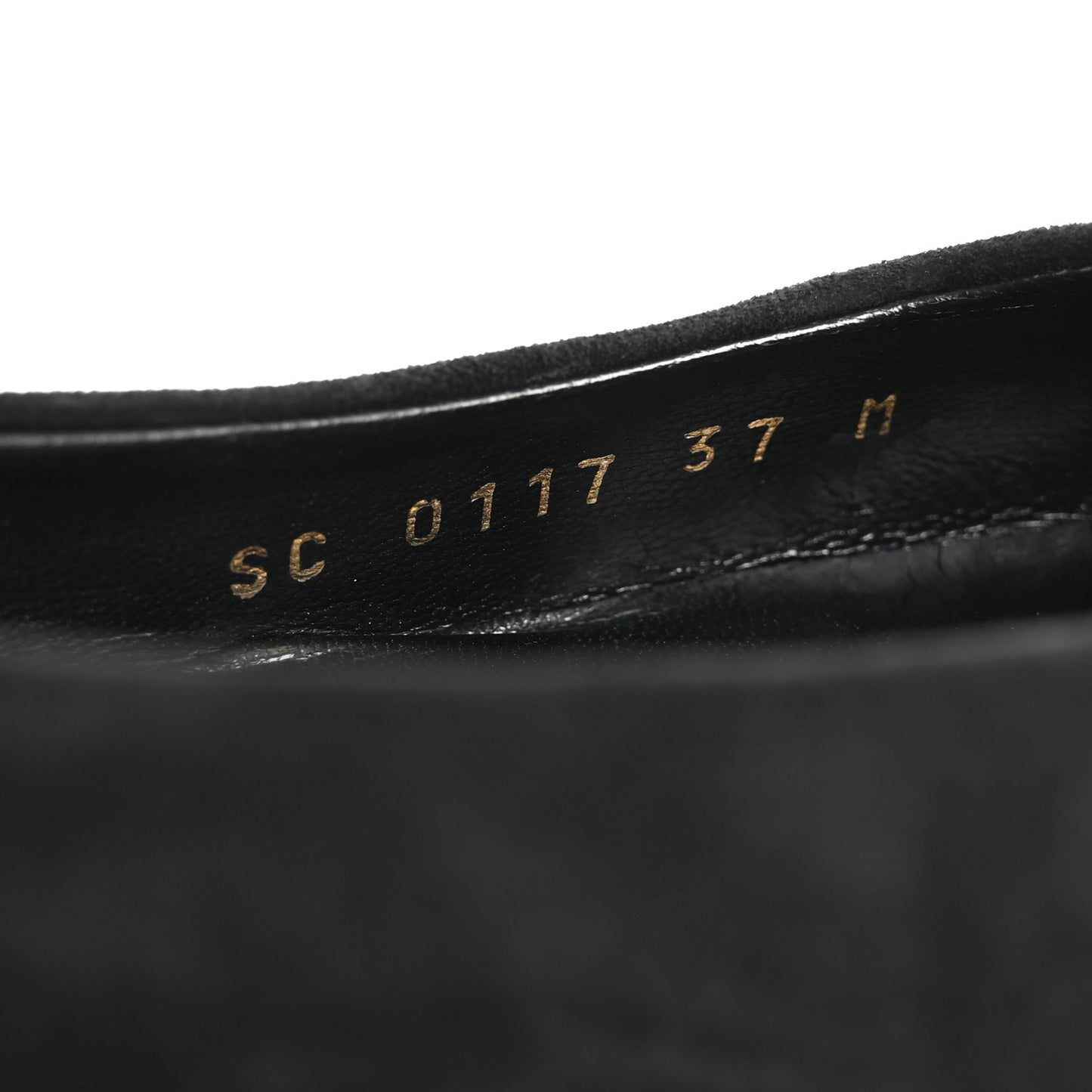 Suede Monogram Uniformes Ballet Flats 37 Black