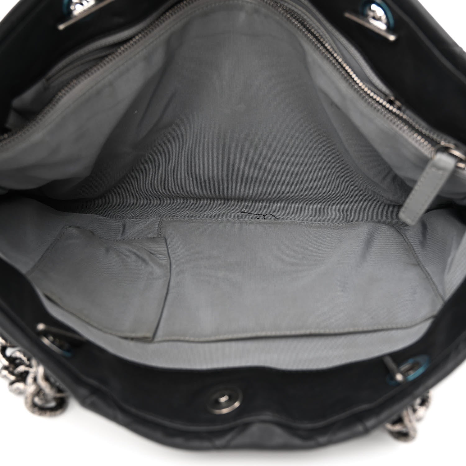 Chanel Calfskin Quilted Large Coco Pleats Tote Black 6 of 12