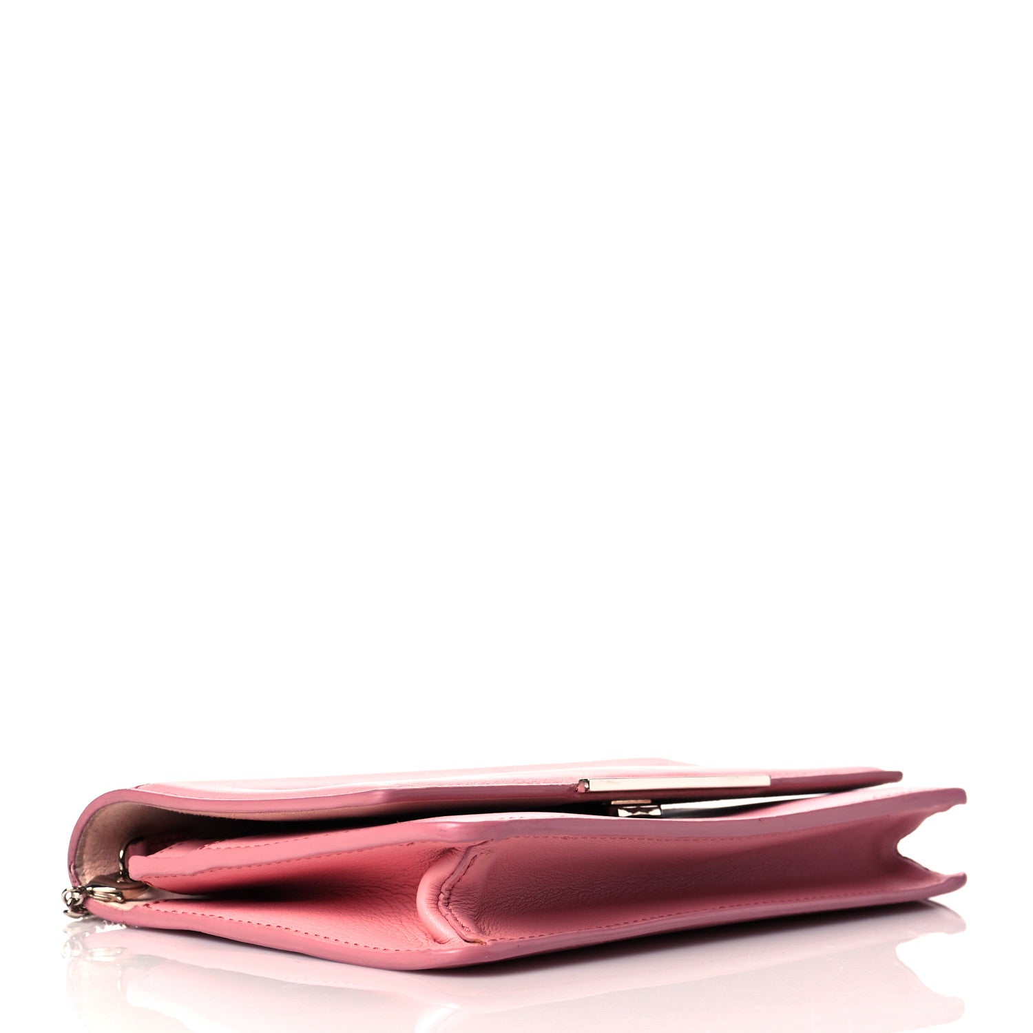 Fendi Vitello Flamingo Tube Wallet on Chain Pink 3 of 11