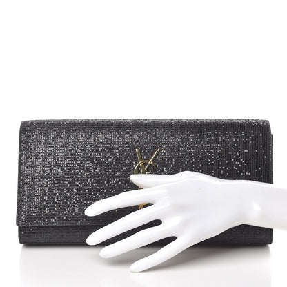 Saint Laurent Glitter Classic Monogram Cassandre Clutch Black 2 of 11