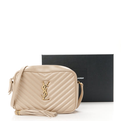 Saint Laurent Calfskin Matelasse Monogram Lou Camera Bag Dark Beige 11 of 11