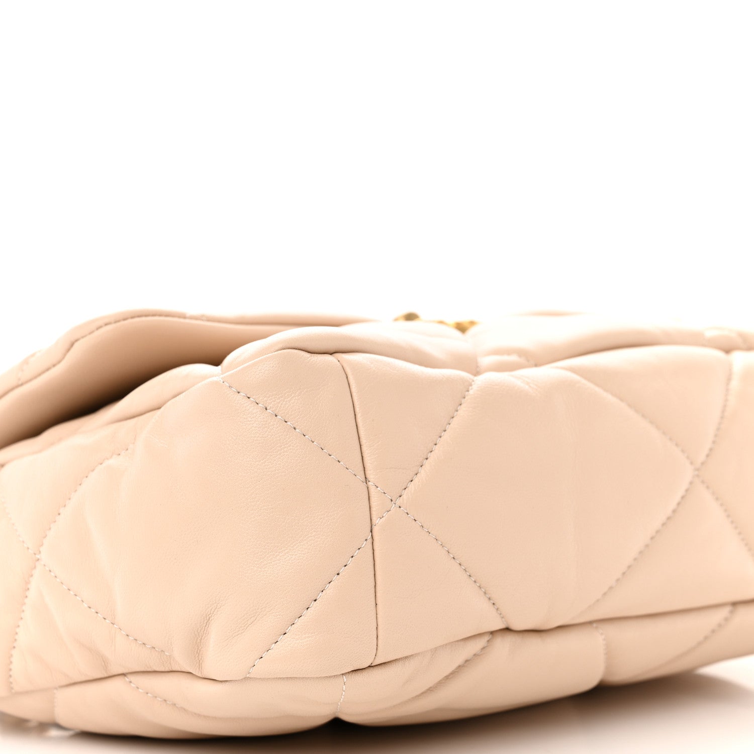 Chanel Lambskin Quilted Large Chanel 19 Flap Beige 9 of 11