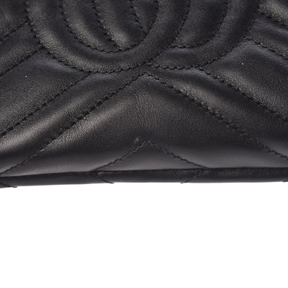 Gucci Calfskin Matelasse Mini GG Marmont Chain Bag Black 9 of 11