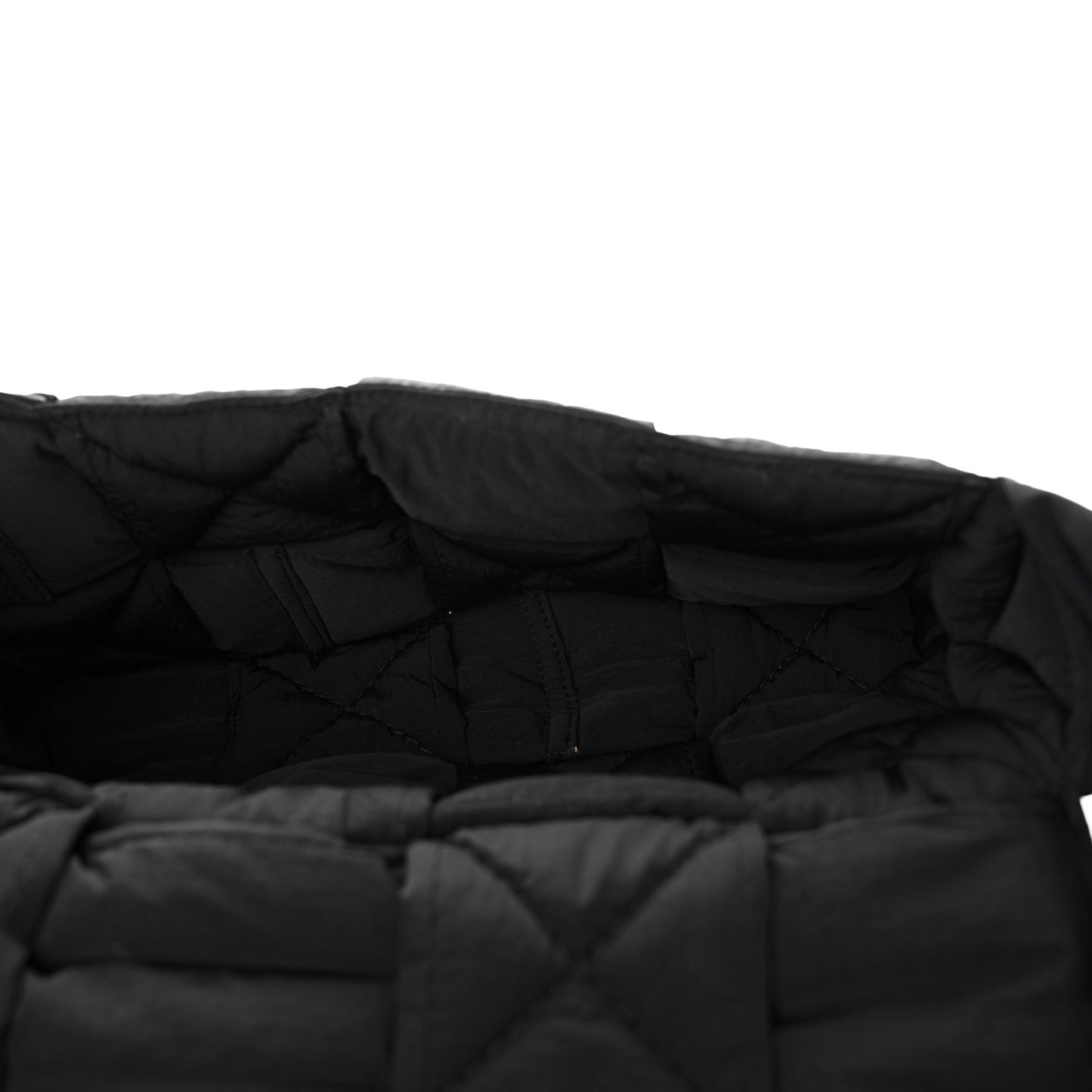 Nylon Intrecciato Padded Tech Cassette Bag Black