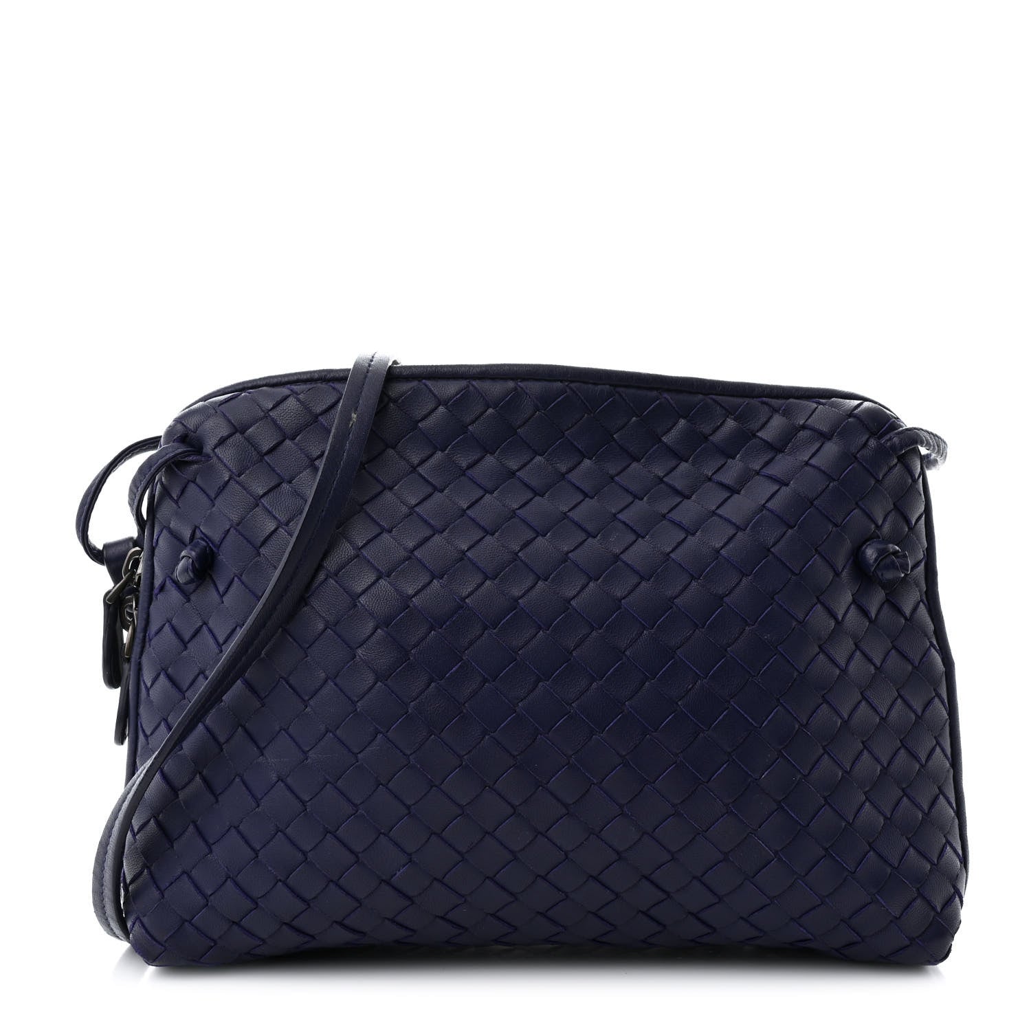 Bottega Veneta Nappa Intrecciato Nodini Crossbody Messenger Atlantic 1 of 11