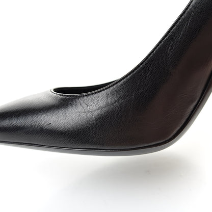 Saint Laurent Calfskin Opyum 110 Pumps 37.5 Black Gold 8 of 10
