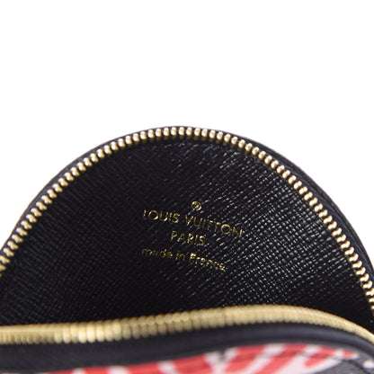 Louis Vuitton Monogram Giant Crafty Round Coin Purse Creme Rouge 6 of 10