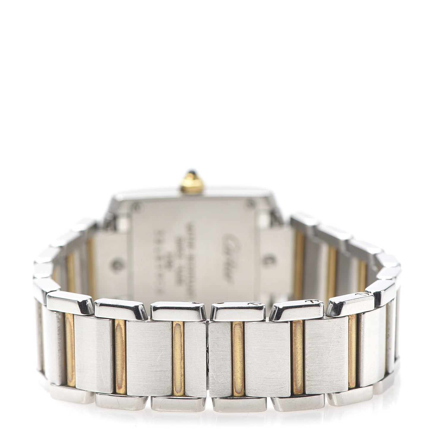 Stainless Steel 18K Yellow Gold 20mm Tank Francaise Quartz Watch