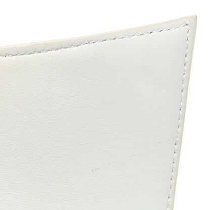 Balenciaga Shiny Calfskin Crocodile Embossed Small Hourglass Top Handle Bag Optic White 10 of 11