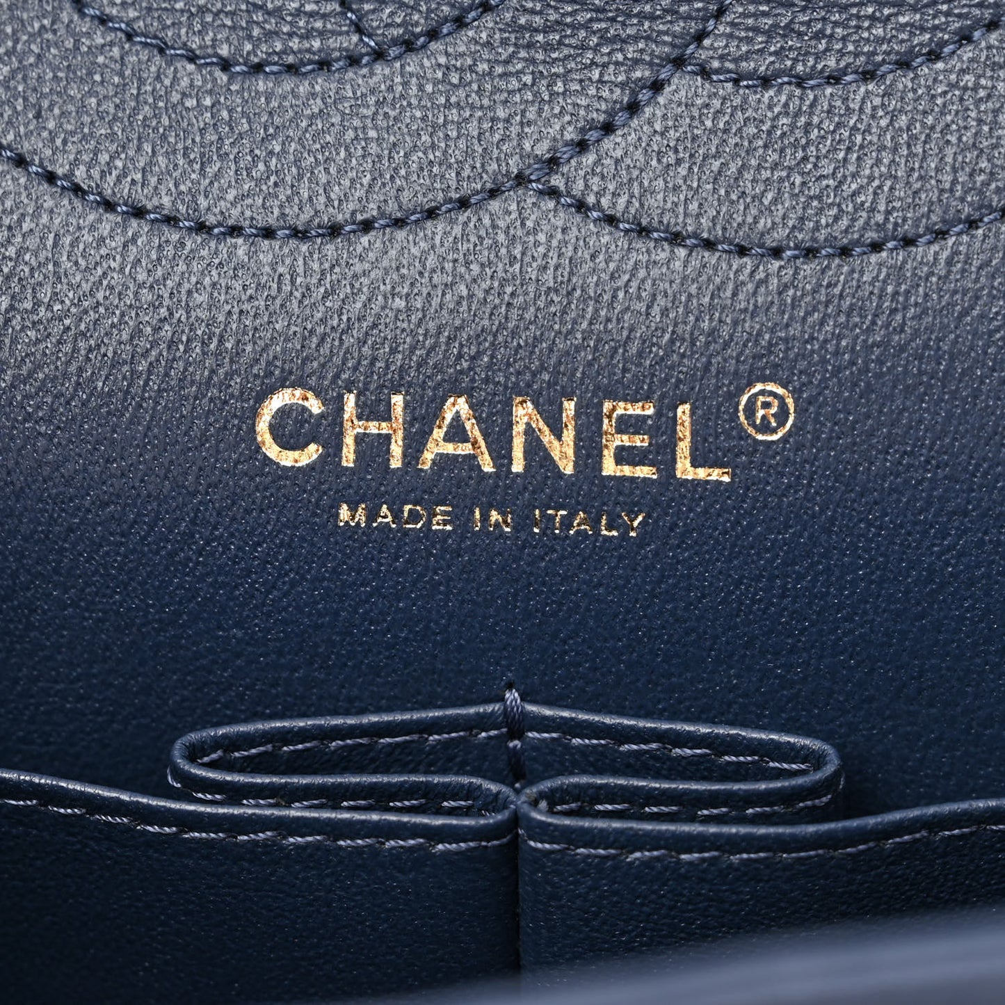 Aged Calfskin Chevron Quilted 2.55 Reissue 226 Flap Navy Blue