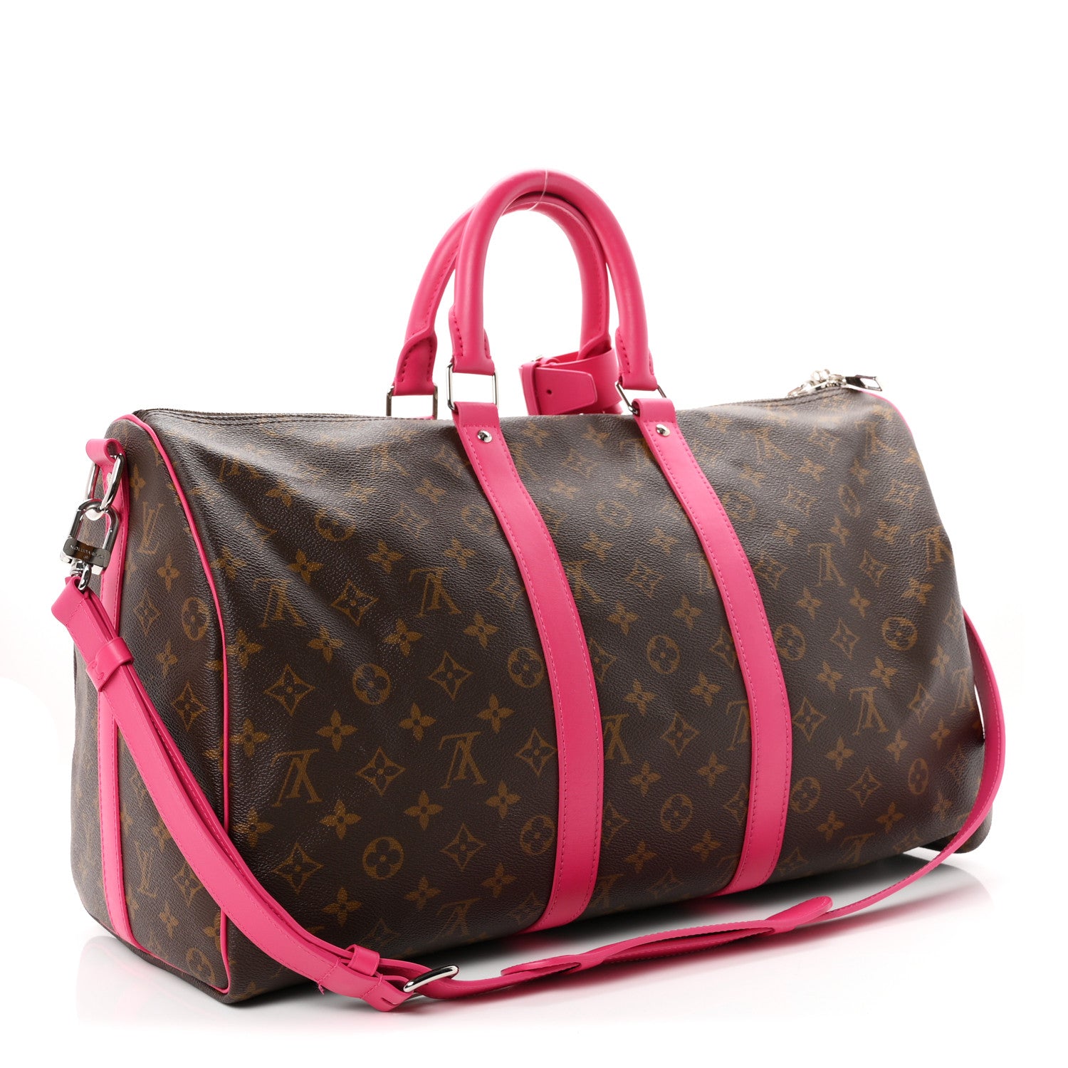 Louis Vuitton Monogram Keepall Bandouliere 45 Pondichery Pink 2 of 8