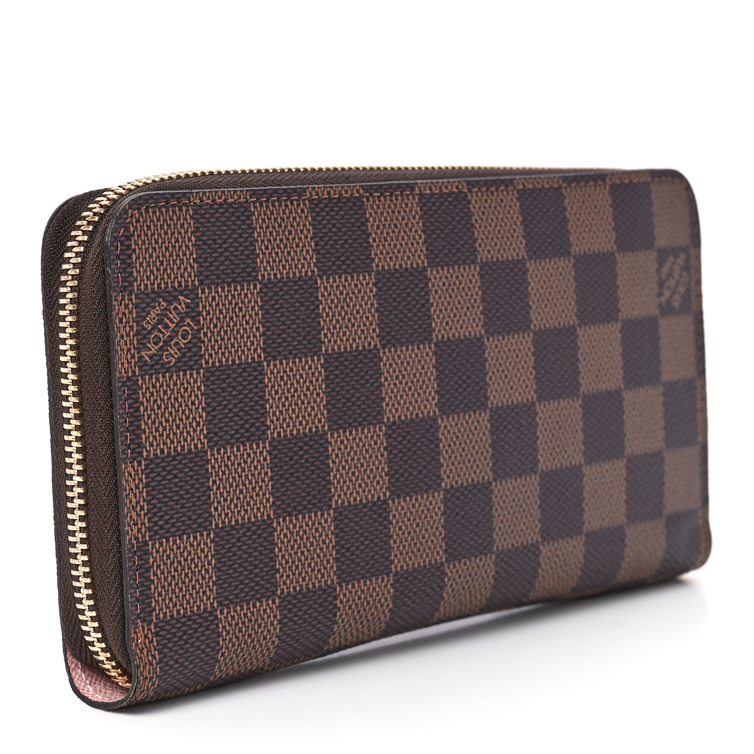 Louis Vuitton Damier Ebene Zippy Wallet Rose Ballerine 3 of 12
