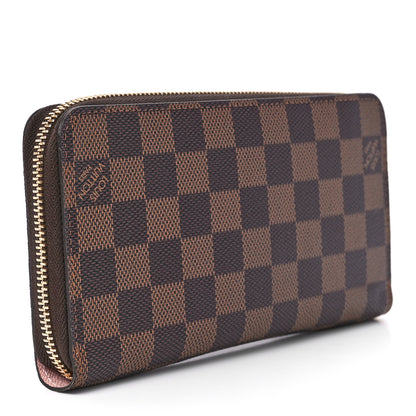 Louis Vuitton Damier Ebene Zippy Wallet Rose Ballerine 3 of 12